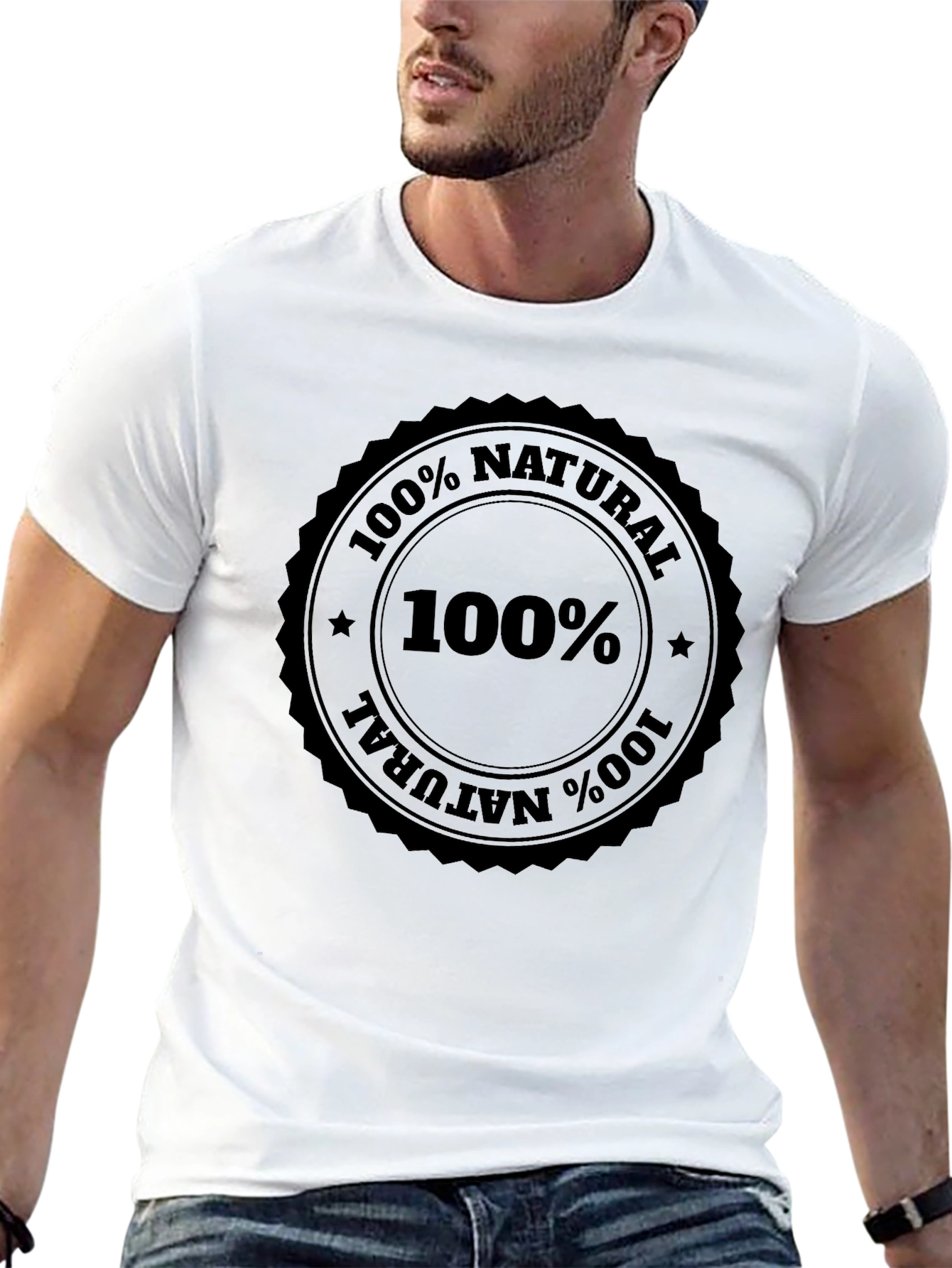 100% Natural Black T-Shirt