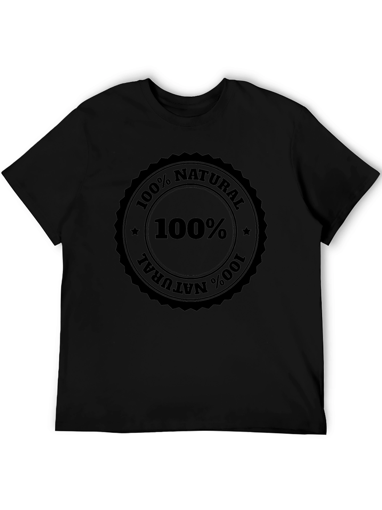 100% Natural Black T-Shirt