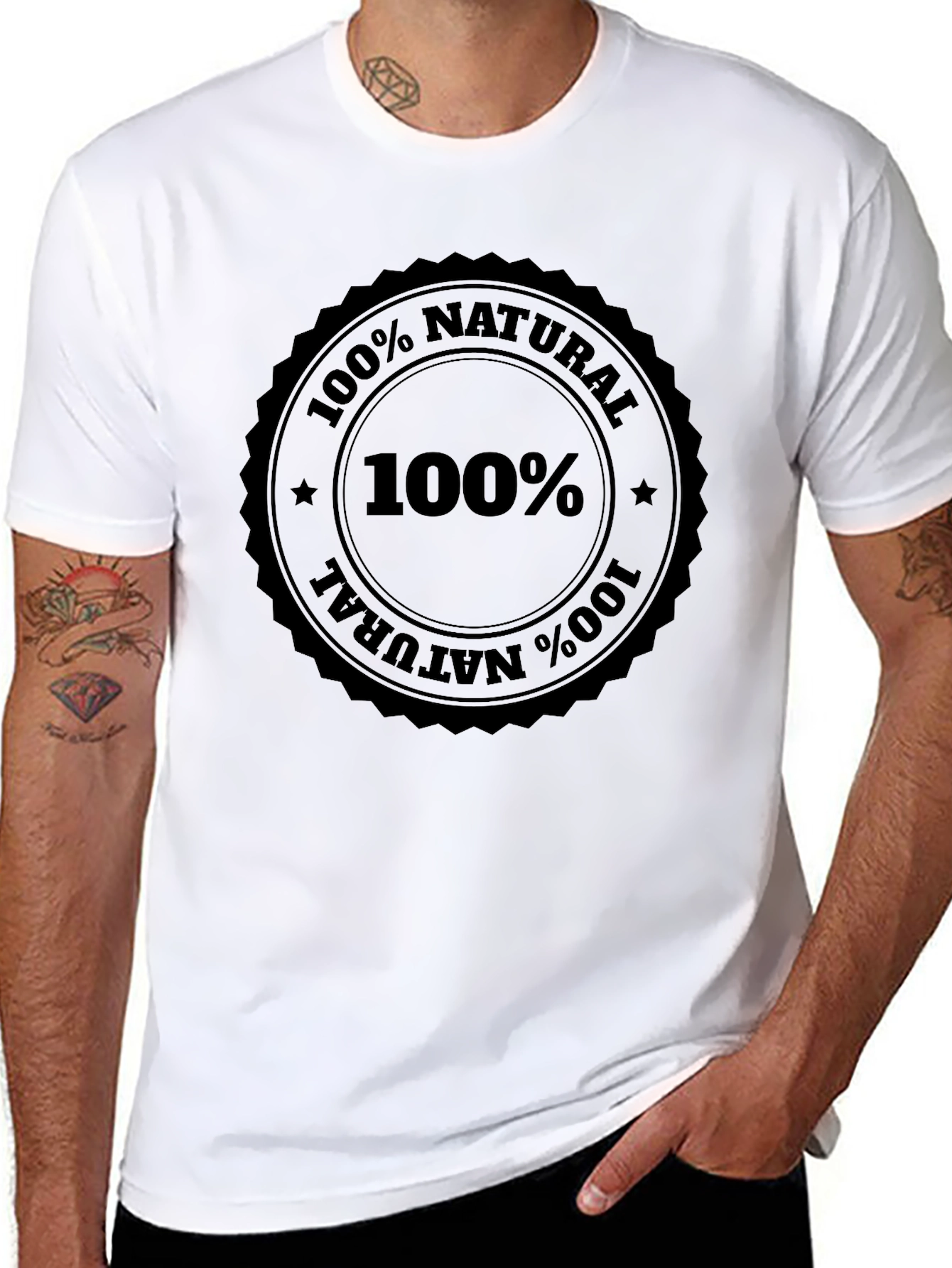 100% Natural Black T-Shirt