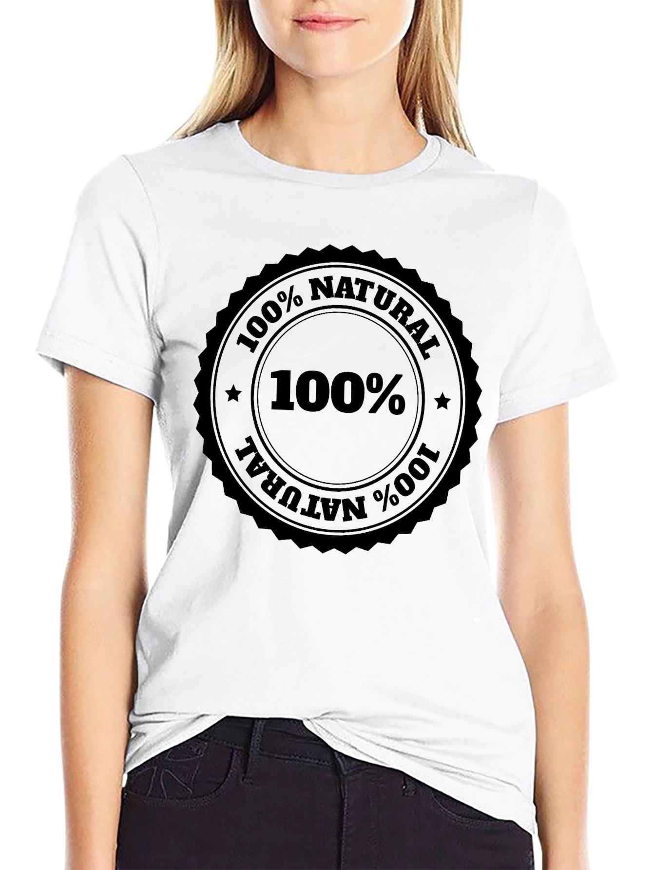 100% Natural Black T-Shirt