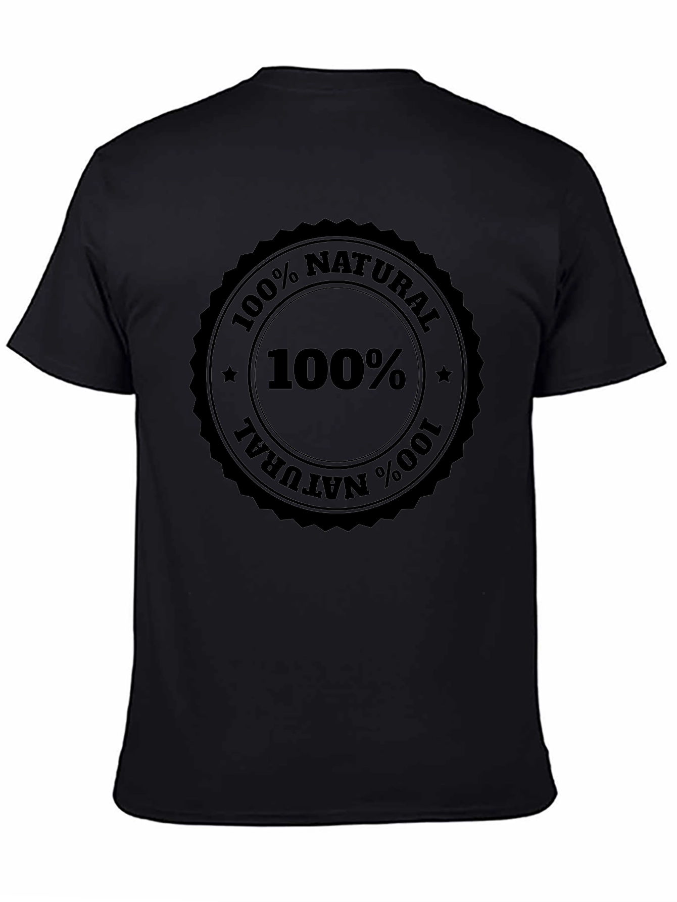 100% Natural Black T-Shirt
