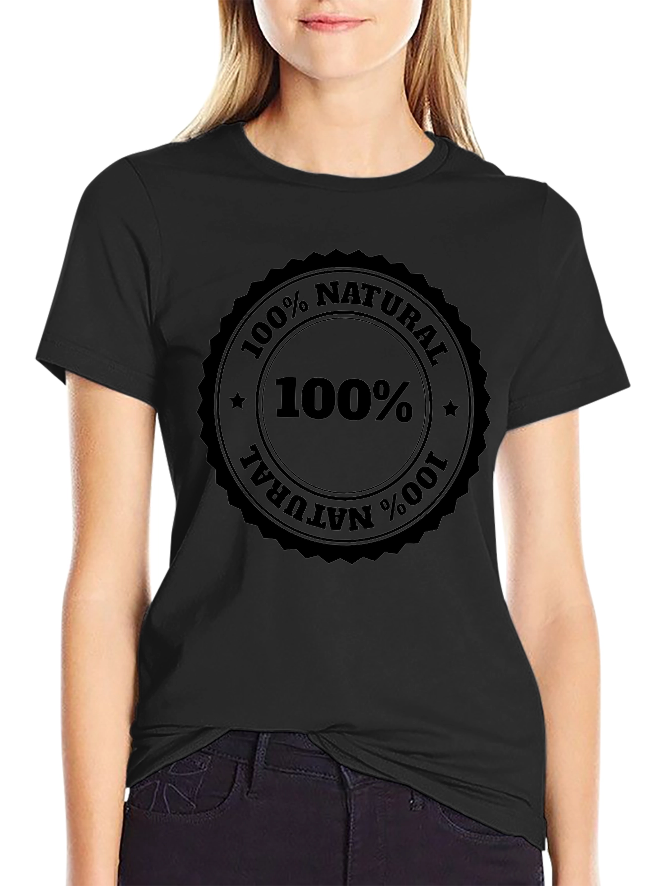 100% Natural Black T-Shirt