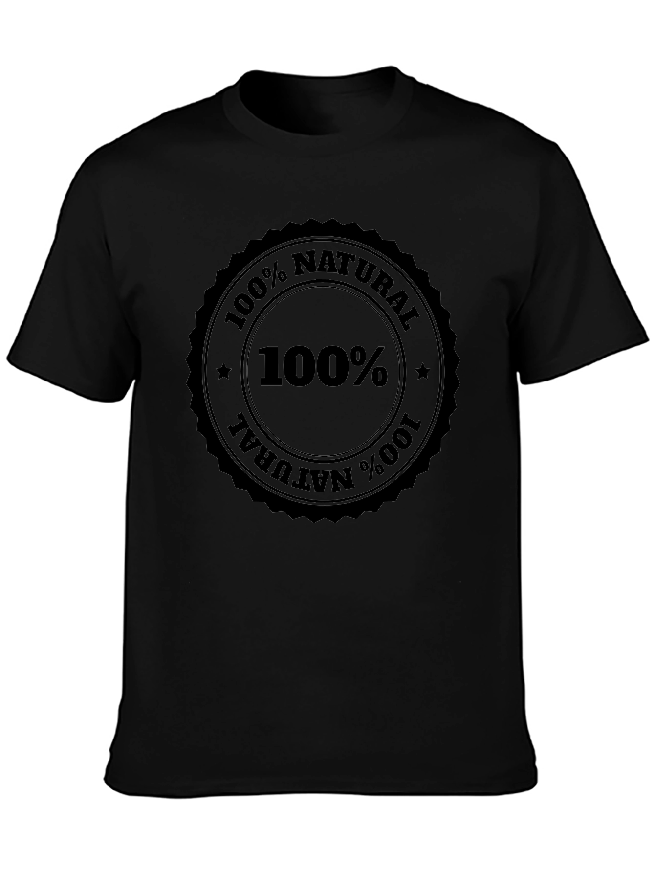 100% Natural Black T-Shirt
