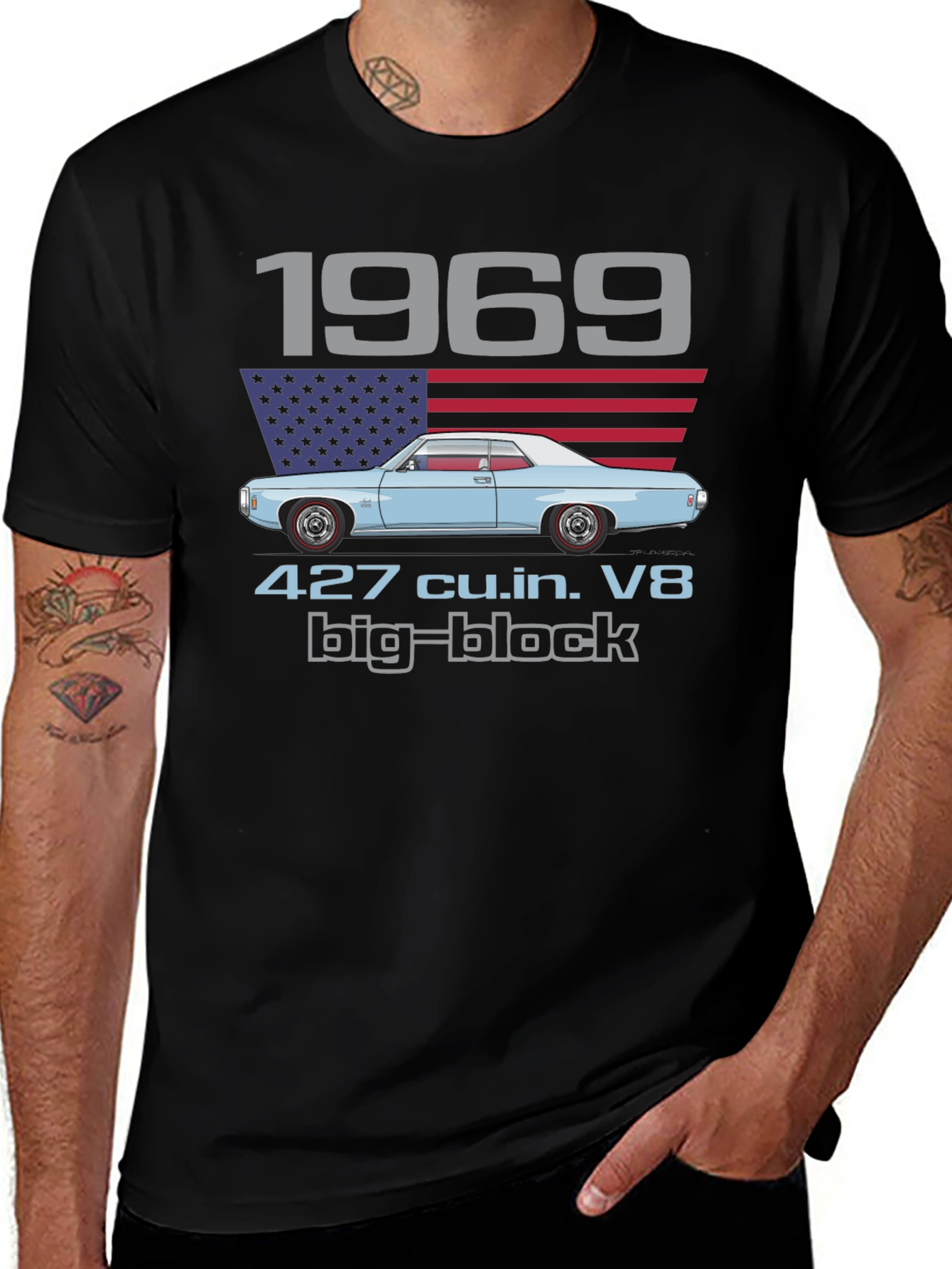 1969 427 Big Block V8 T-Shirt Classic Car Tee