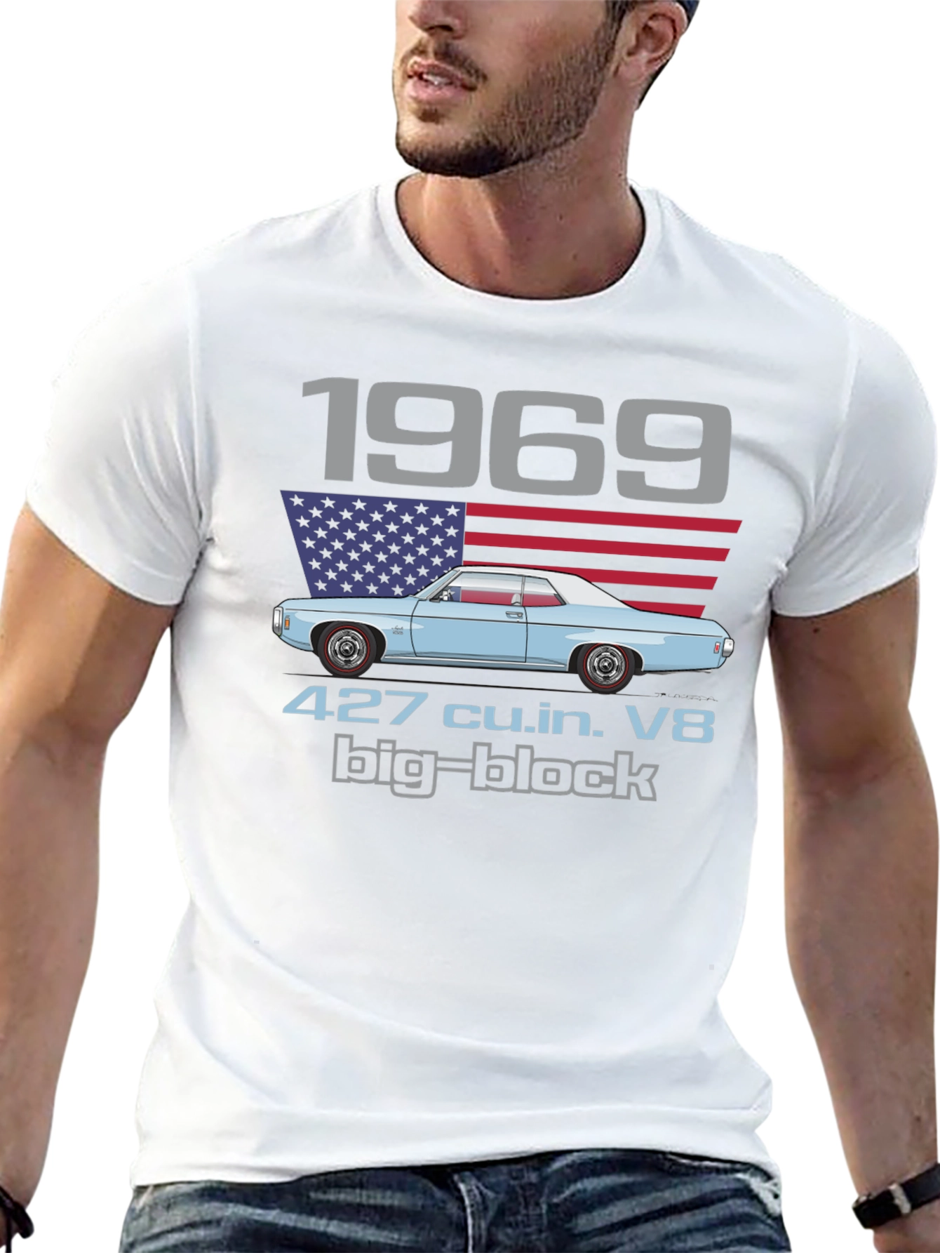 1969 427 Big Block V8 T-Shirt Classic Car Tee