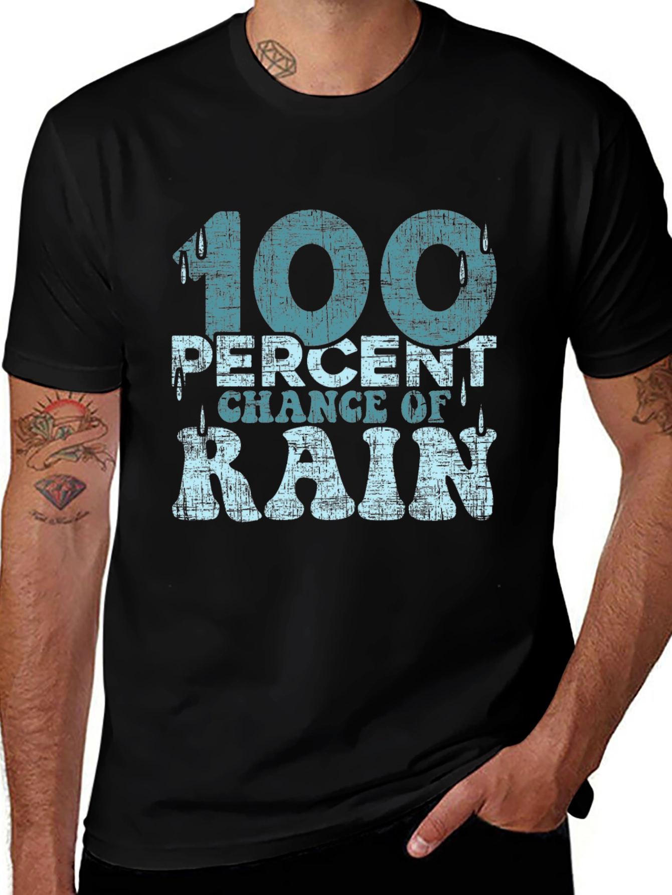 100% Chance of Rain Graphic T-Shirt