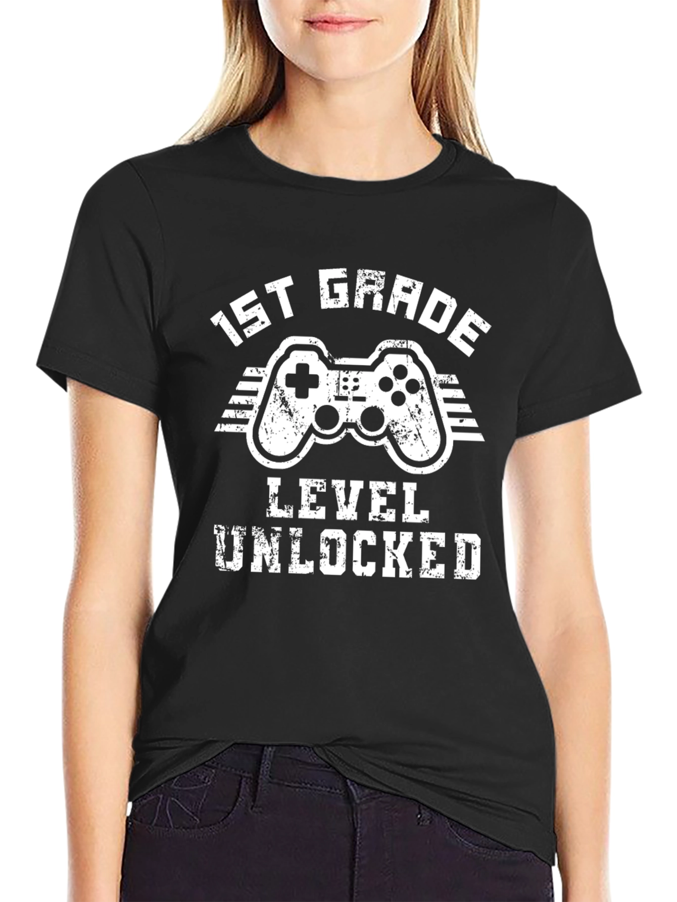 1st Grade Level Unlocked Gaming T-Shirt