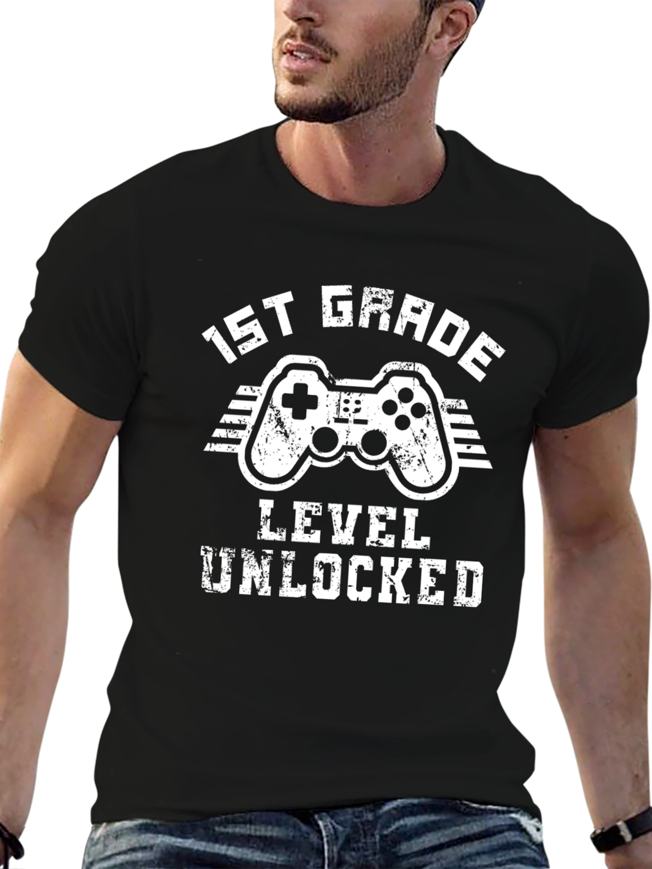 1st Grade Level Unlocked Gaming T-Shirt