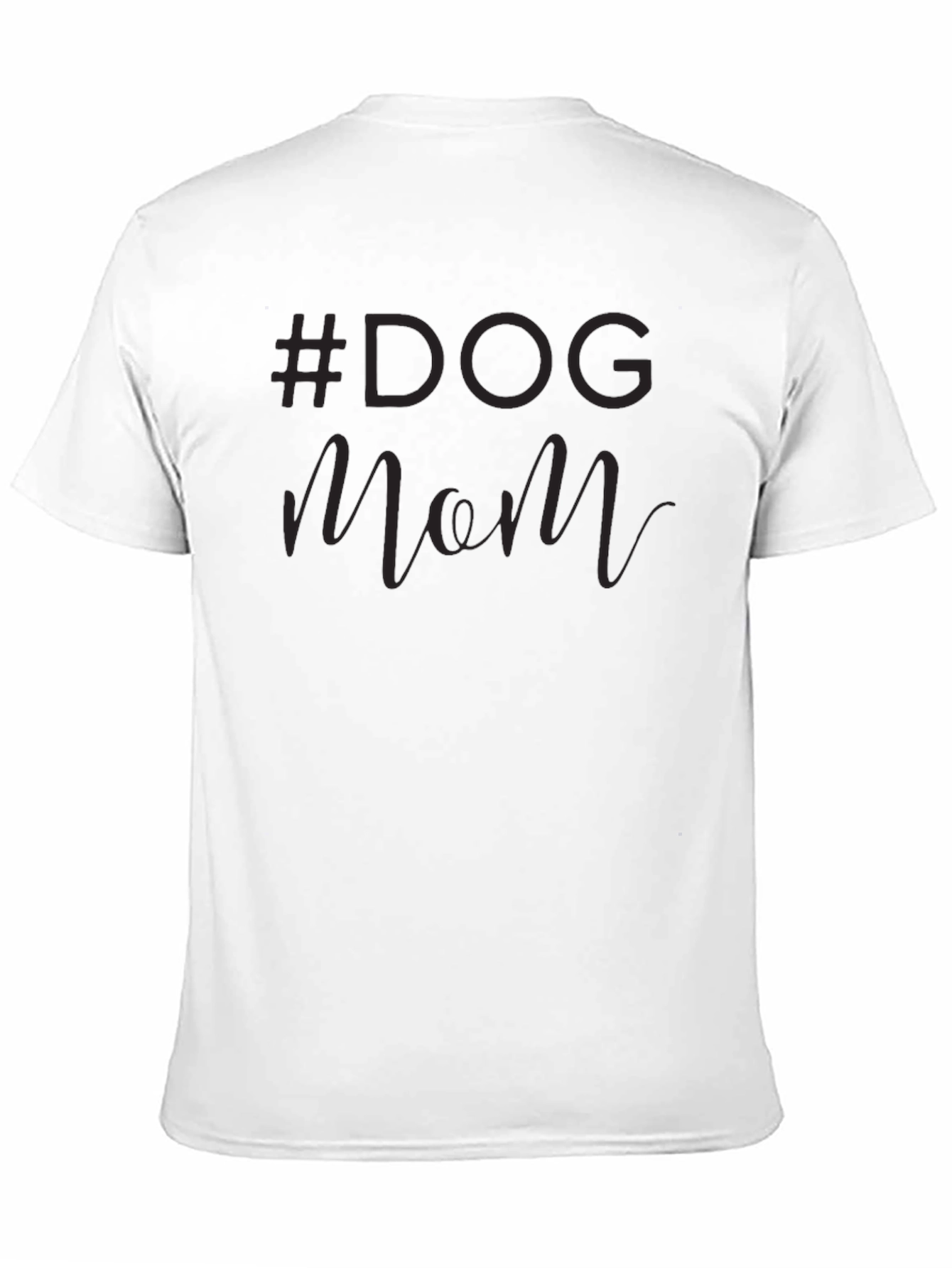 #Dog Mom Black Graphic T-Shirt